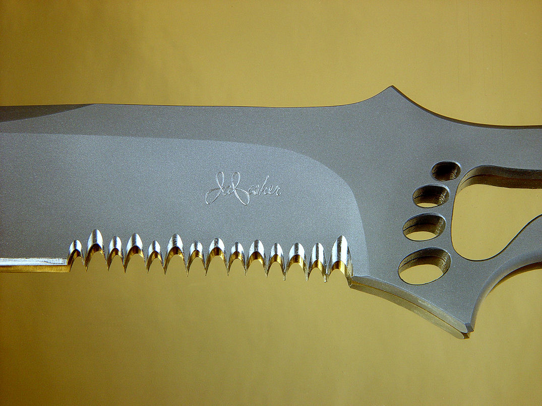 "PJSK Viper" skeletonized tactical combat, rescue, CSAR knife obverse side view in ATS-34 high molybdenum stainless steel blade, kydex, aluminum, stainless steel, titanium "PJSK Viper" skeletonized tactical combat, rescue, CSAR knife obverse side view in ATS-34 high molybdenum stainless steel blade, kydex, aluminum, stainless steel, titanium