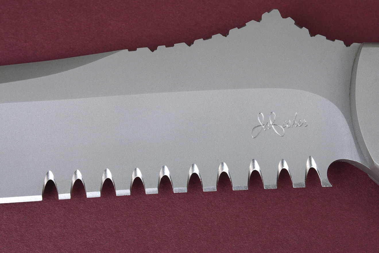 "Raijin" Tactical combat counterterrorism knife, obverse side view in CPMS30V high vanadium stainless tool steel blade, 304 stainless steel bolsters, carbon fiber handle, locking sheath in kydex, aluminum, stainless steel with Ultimate belt loop extender package and all accessories "Raijin" Tactical combat counterterrorism knife, obverse side view in CPMS30V high vanadium stainless tool steel blade, 304 stainless steel bolsters, carbon fiber handle, locking sheath in kydex, aluminum, stainless steel with Ultimate belt loop extender package and all accessories