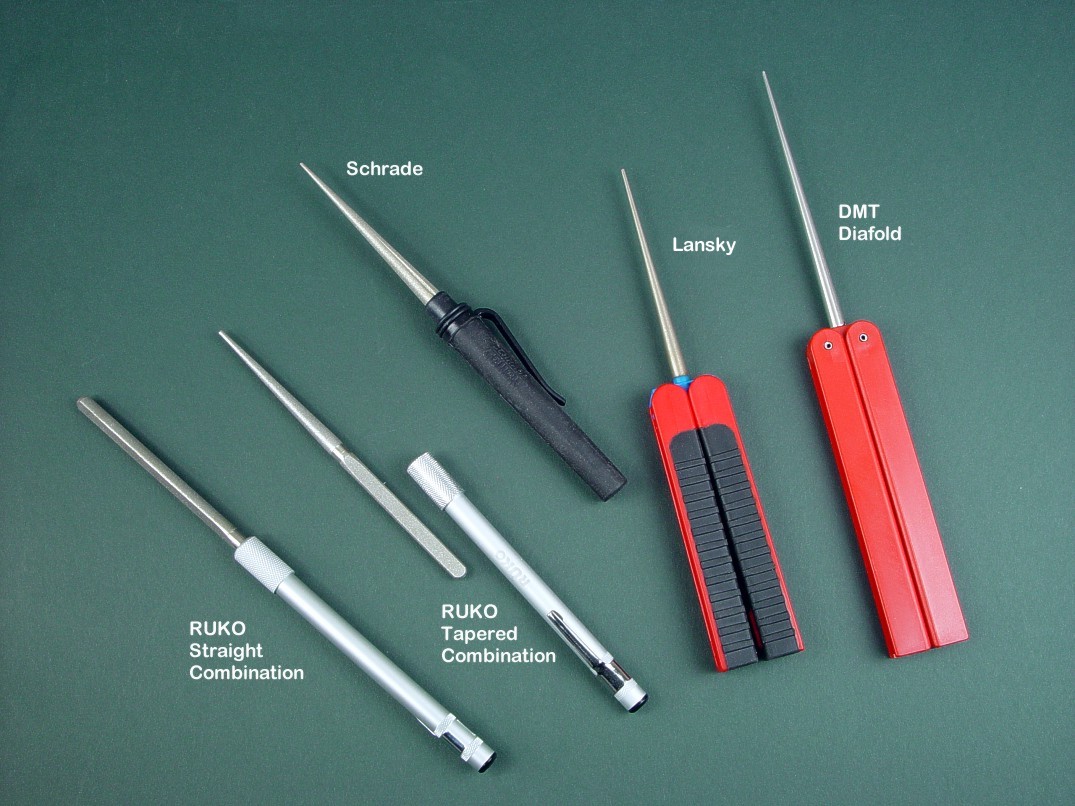 Diamond Abrasive coated rods for sharpening serrations on knives Diamond Abrasive coated rods for sharpening serrations on knives