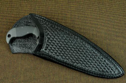 "Chronos" sheathed view, 9-10 oz. leather shoulder, deep protective sheath with high back to protect wearer